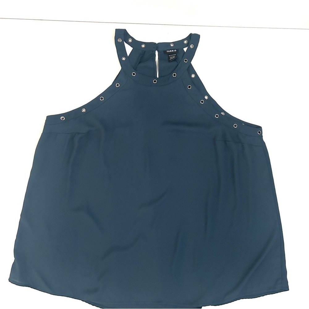 Torrid | Turquoise Blue‎ Sleeveless Top with Grommet Details